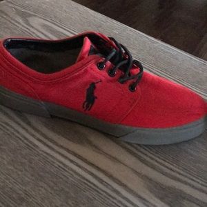 Mens Polo slip on shoe-Red